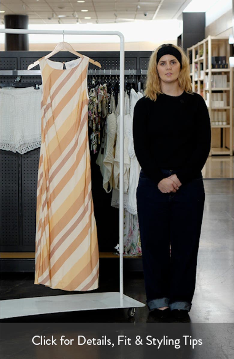 Flavia Stripe Maxi Slipdress, sales video thumbnail