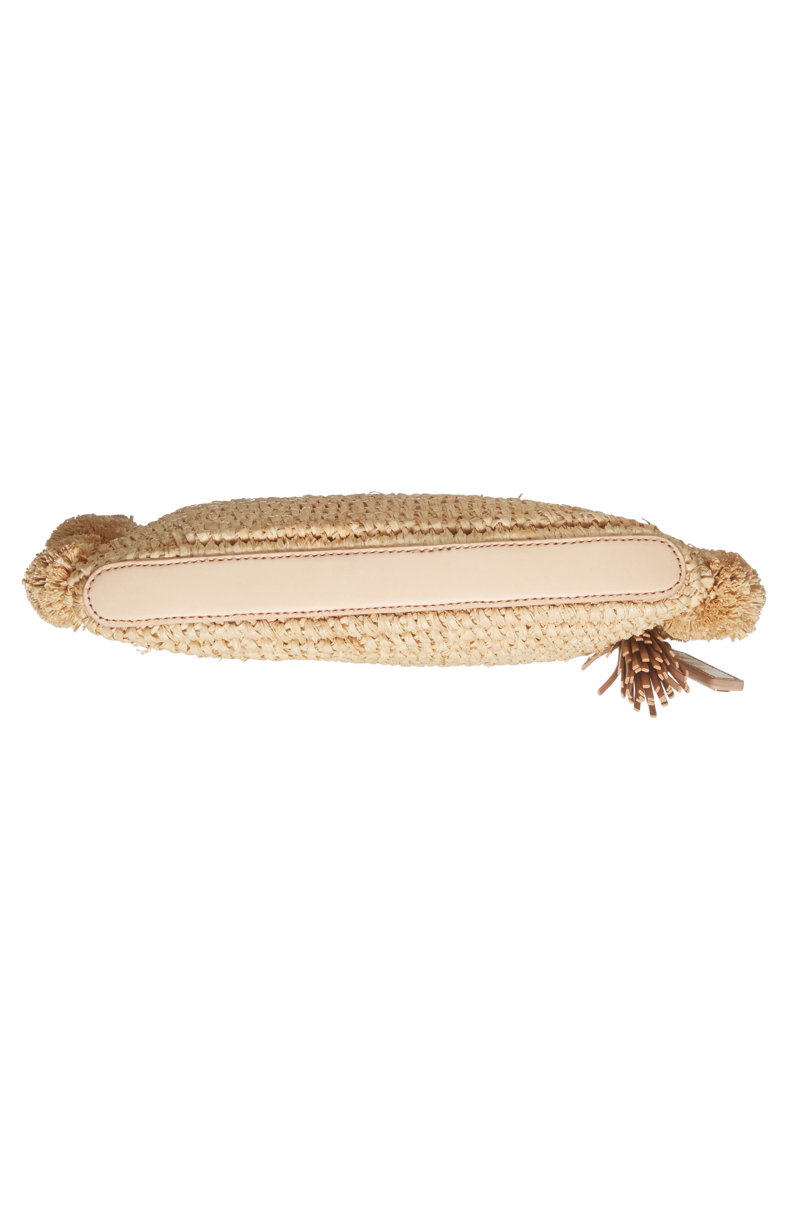 Straw Tassel Pouch, Alternate, color, NATURAL