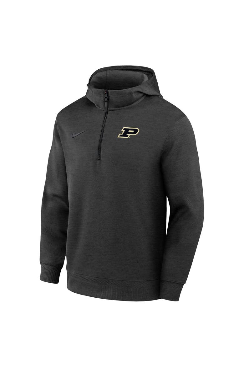 Men's Nike Black Purdue Boilermakers Coaches Dri-FIT Half-Zip Hoodie, Alternate, color, Black