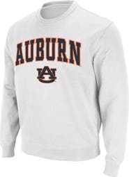 COLOSSEUM Men's Colosseum White Auburn Tigers Arch & Logo Crew Neck Sweatshirt