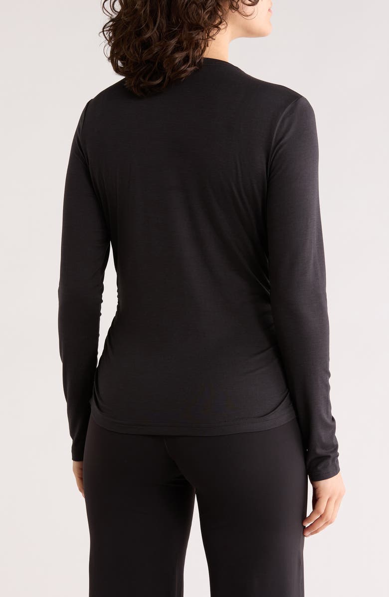 Z by Zella Atmosphere Cinch T-Shirt, Alternate, color, Black Heather