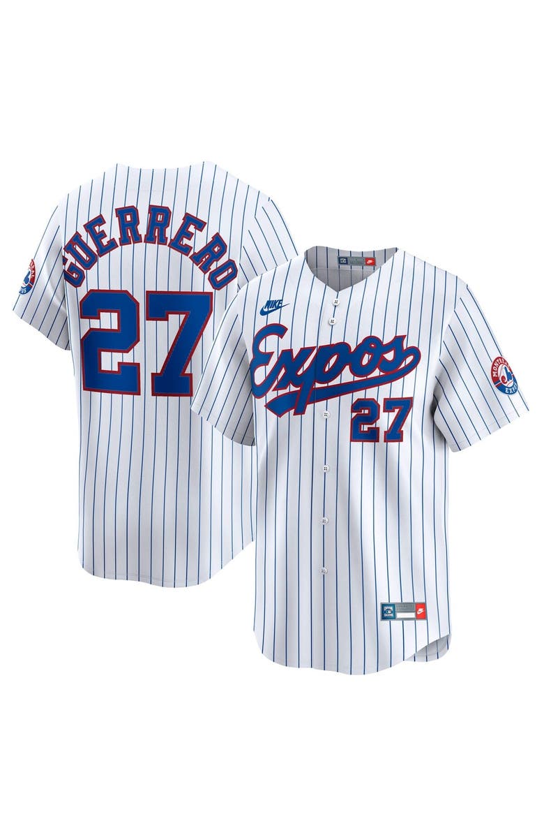 Nike Men's Nike Vladimir Guerrero White Montreal Expos Throwback Cooperstown Collection Limited Jersey, Alternate, color, White