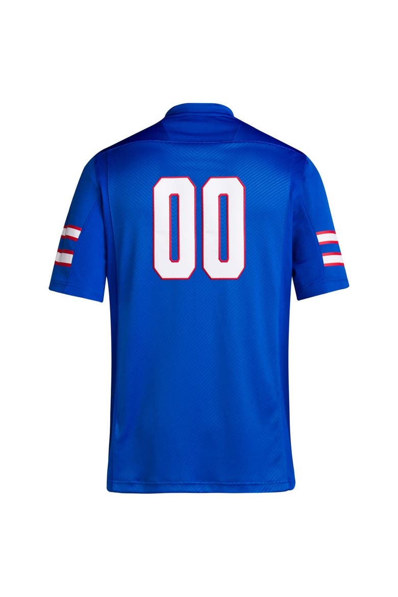 Men's adidas #00 Royal Kansas Jayhawks Premier Football Jersey, Alternate, color, Royal