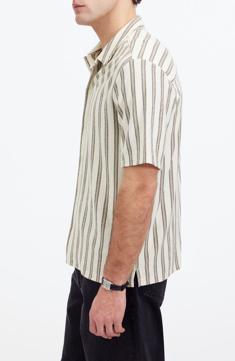 Madewell Textured Camp Shirt, Alternate, color, Vintage Ivory