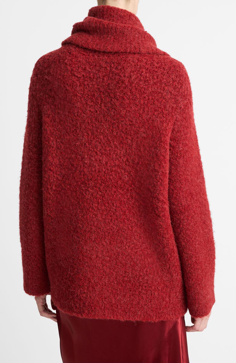 Vince Bouclé Turtleneck Tunic Sweater, Alternate, color, Ruby Ink