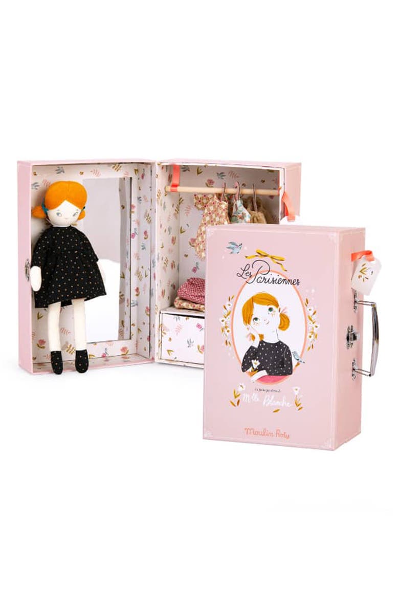 Speedy Monkey Blanche Wardrobe Suitcase & Doll, Main, color, 