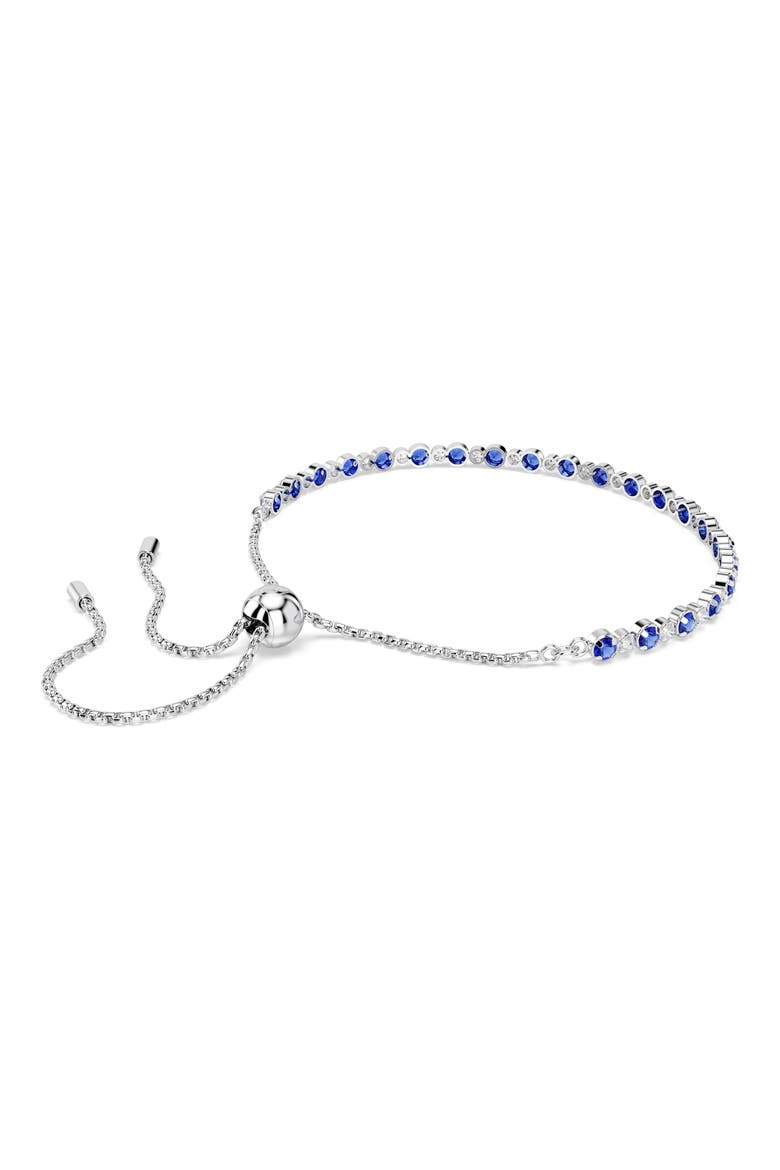 Matrix Slider Tennis Bracelet, Alternate, color, BLUE/ SILVER