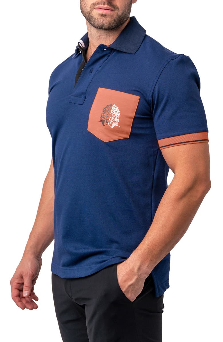 Maceoo Mozartclasstip Regular Fit Egyptian Cotton Polo, Alternate, color, Purple