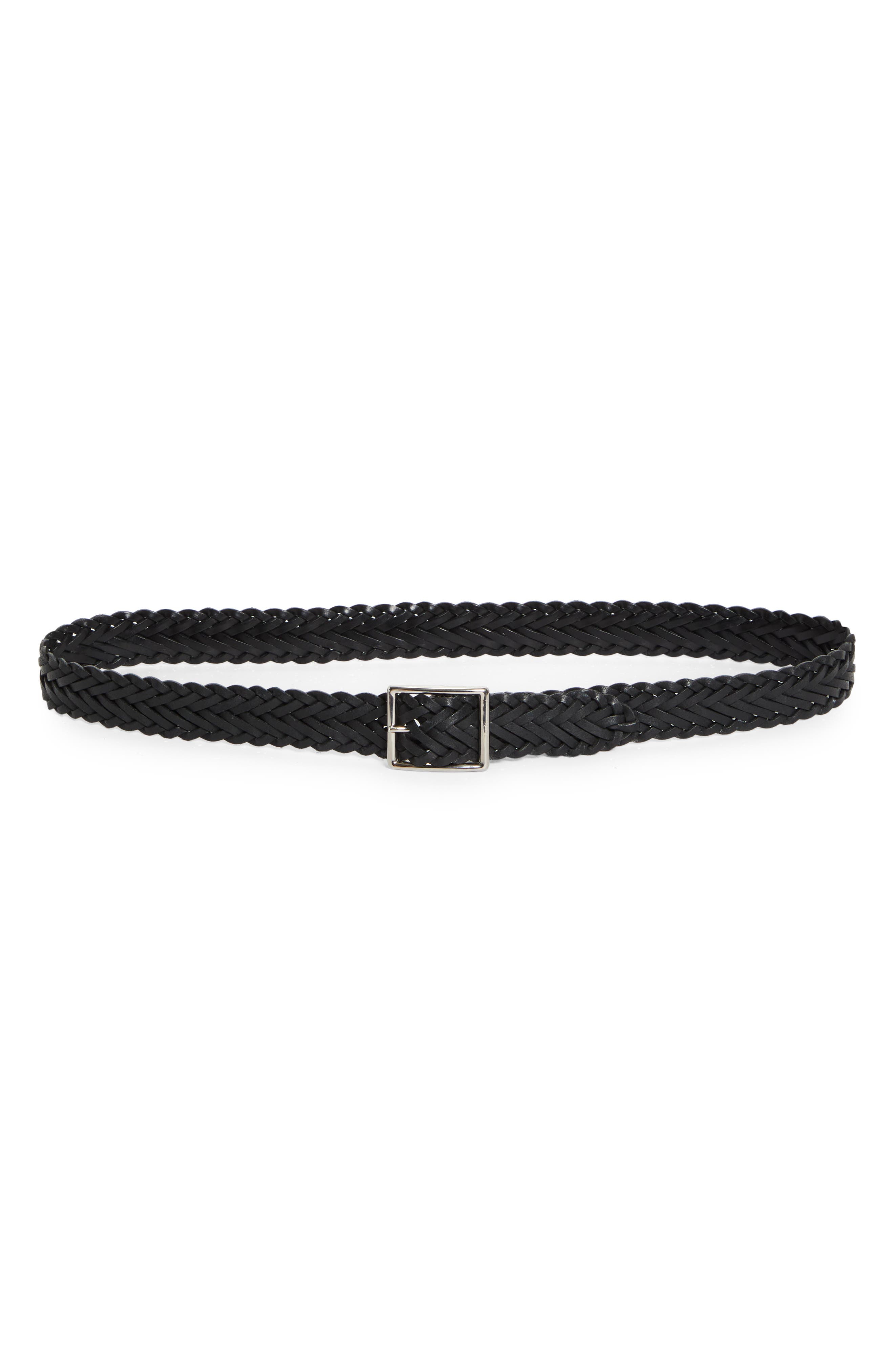 selected BLACK W/ SHINY SILVER BUCKLE