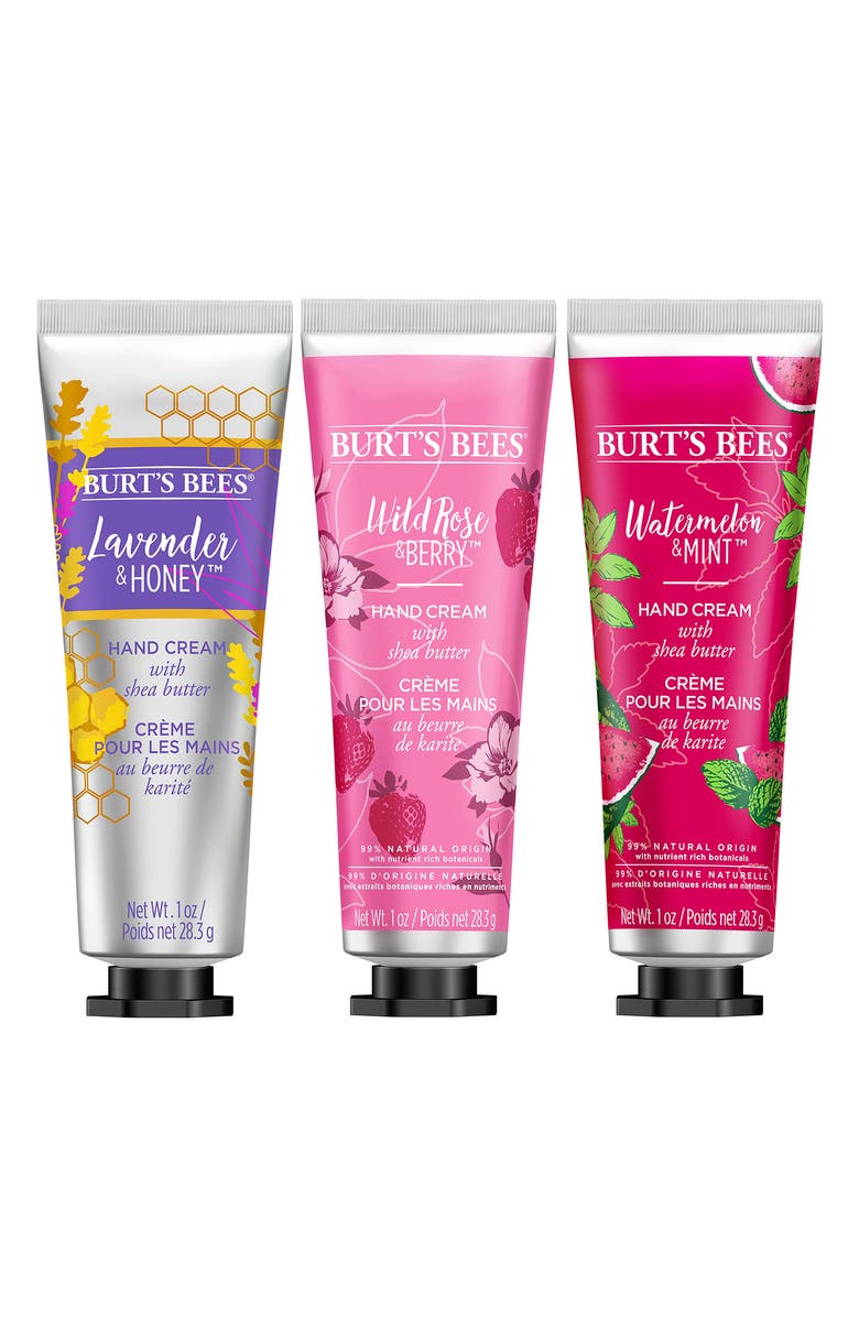 Burt's Bees Hand Cream Trio, Main, color, 