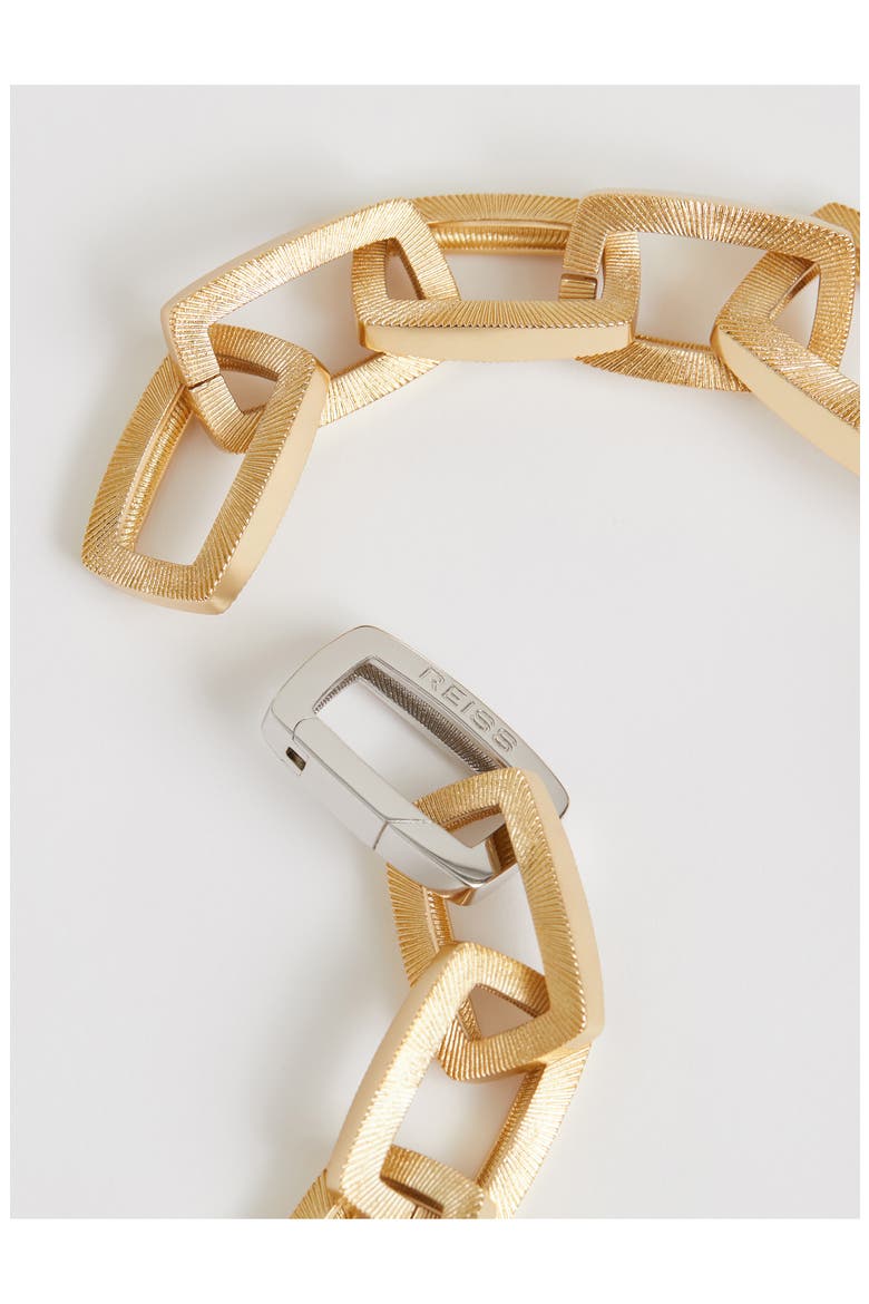 Gloria Graphic Necklace, Alternate, color, GOLD / SILVER TONE