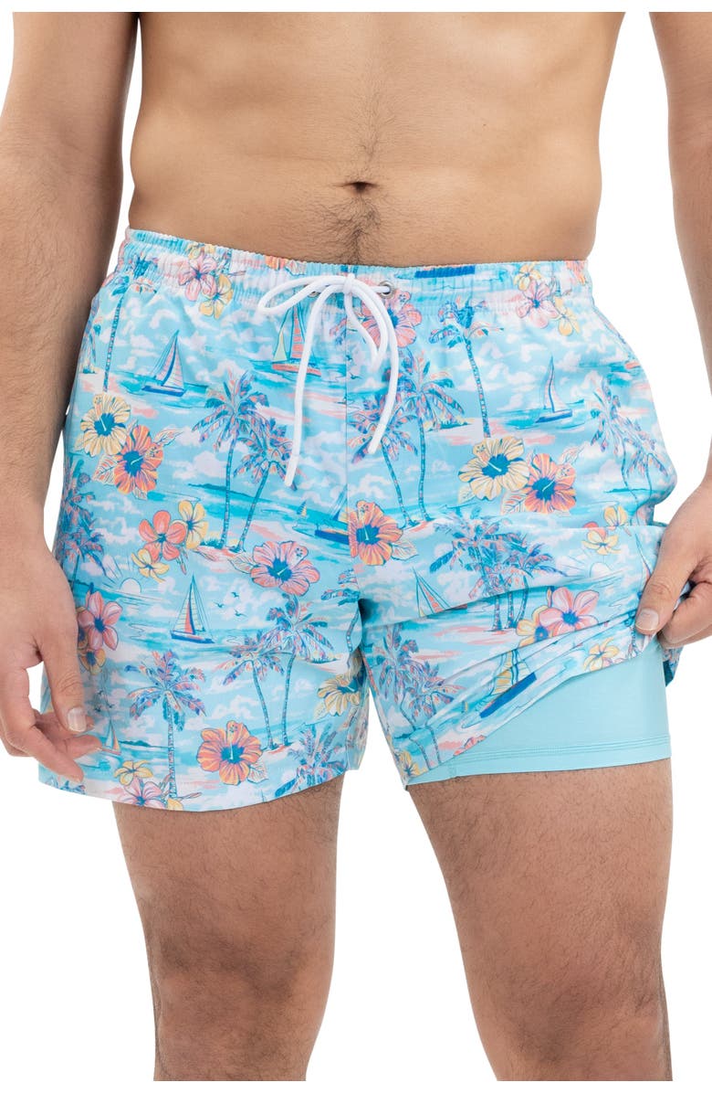 Kenny Flowers The BVIs - All Day Athleisure Shorts, Alternate, color, Light Blue