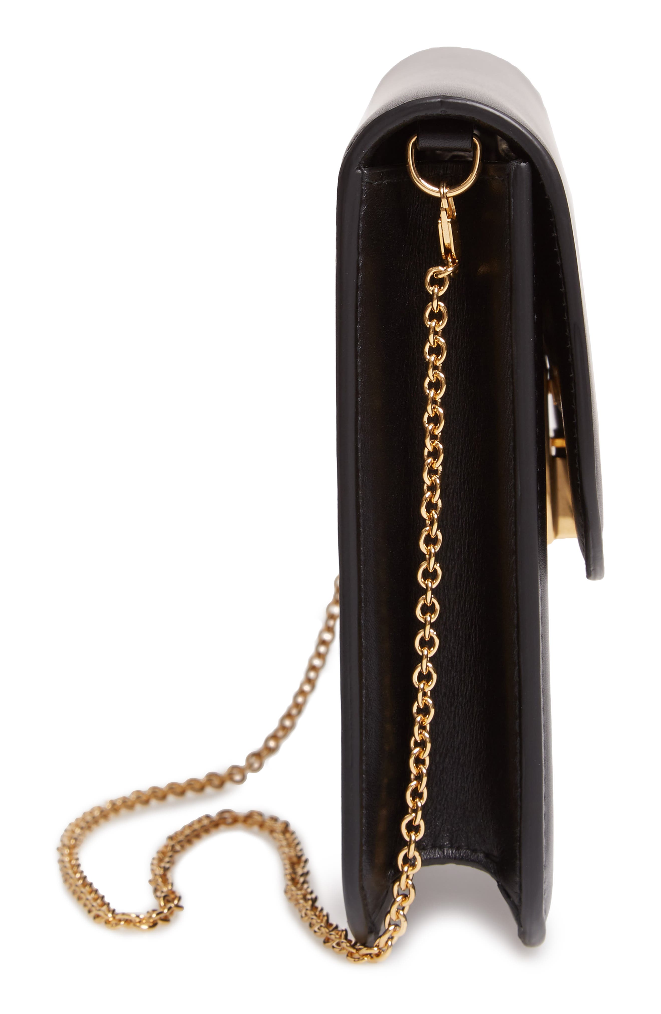 Victoria Beckham Eva Leather Clutch, Alternate, color, 