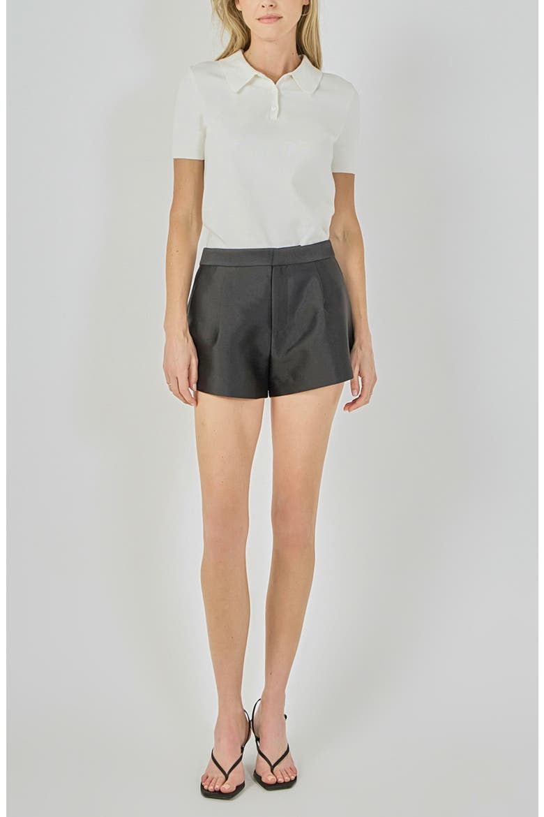 Wide Leg Shorts, Alternate, color, BLACK