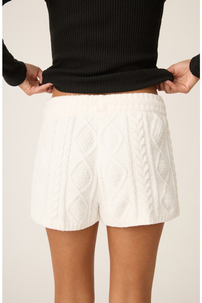 Chenille Cable Knit Drawstring Shorts (Women) | Nordstrom