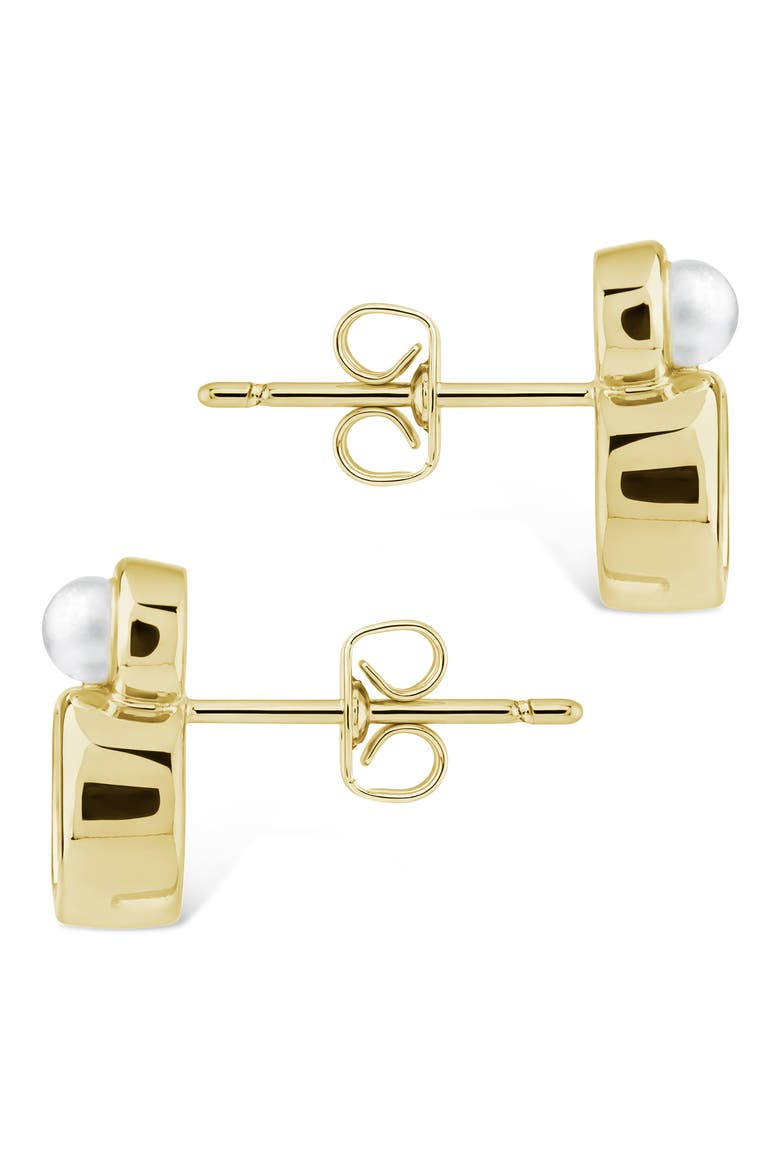 Helga Cultured Pearl & Crystal Stud Earrings, Alternate, color, GOLD