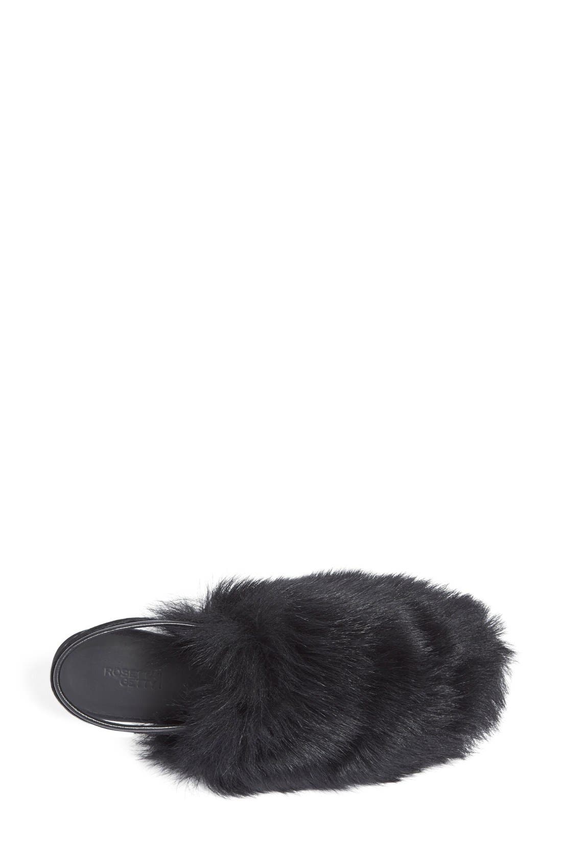 Rosetta Getty Genuine Shearling Slingback Flat, Alternate, color, 