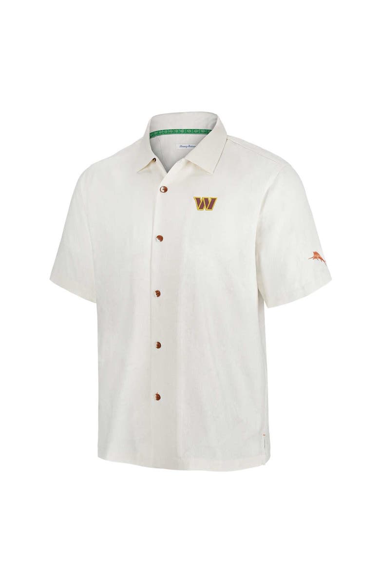 Tommy Bahama Men's Tommy Bahama White Washington Commanders Coconut Matchup Camp Button-Up Shirt, Alternate, color, 