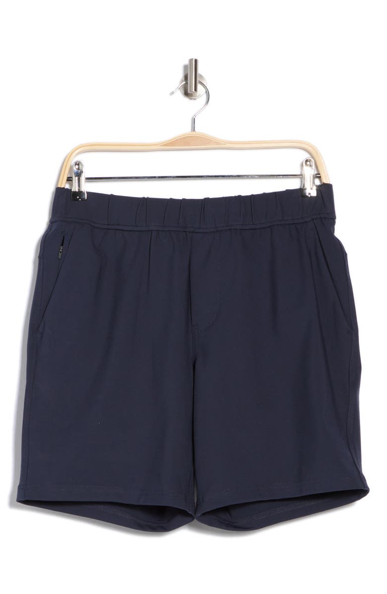 Z by Zella All Day 8-Inch Knit Shorts, Alternate, color, Navy Eclipse