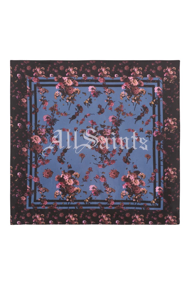 Perta Silk Twill Scarf, Main, color, BLUE MULTI