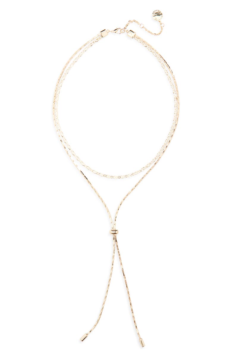 Vince Camuto Had a Chain Layer Y-Drop Necklace, Main, color, Gold