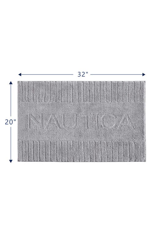 Nautica Logo Bath Rug In Grey