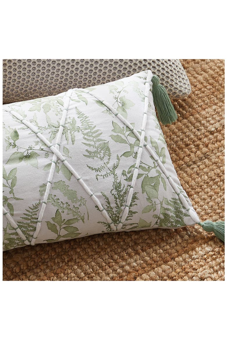 Botanical Fern Accent Pillow, Alternate, color, SAGE