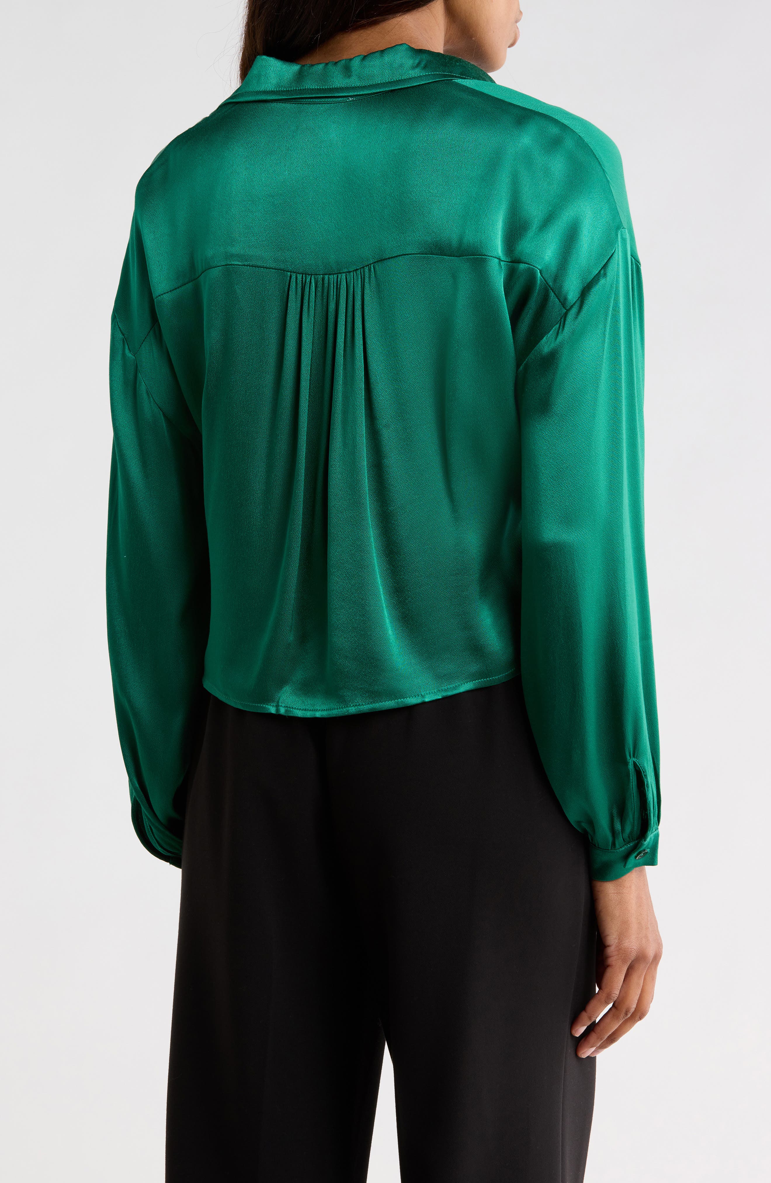 Teresa Satin Button-Up Top - image 4