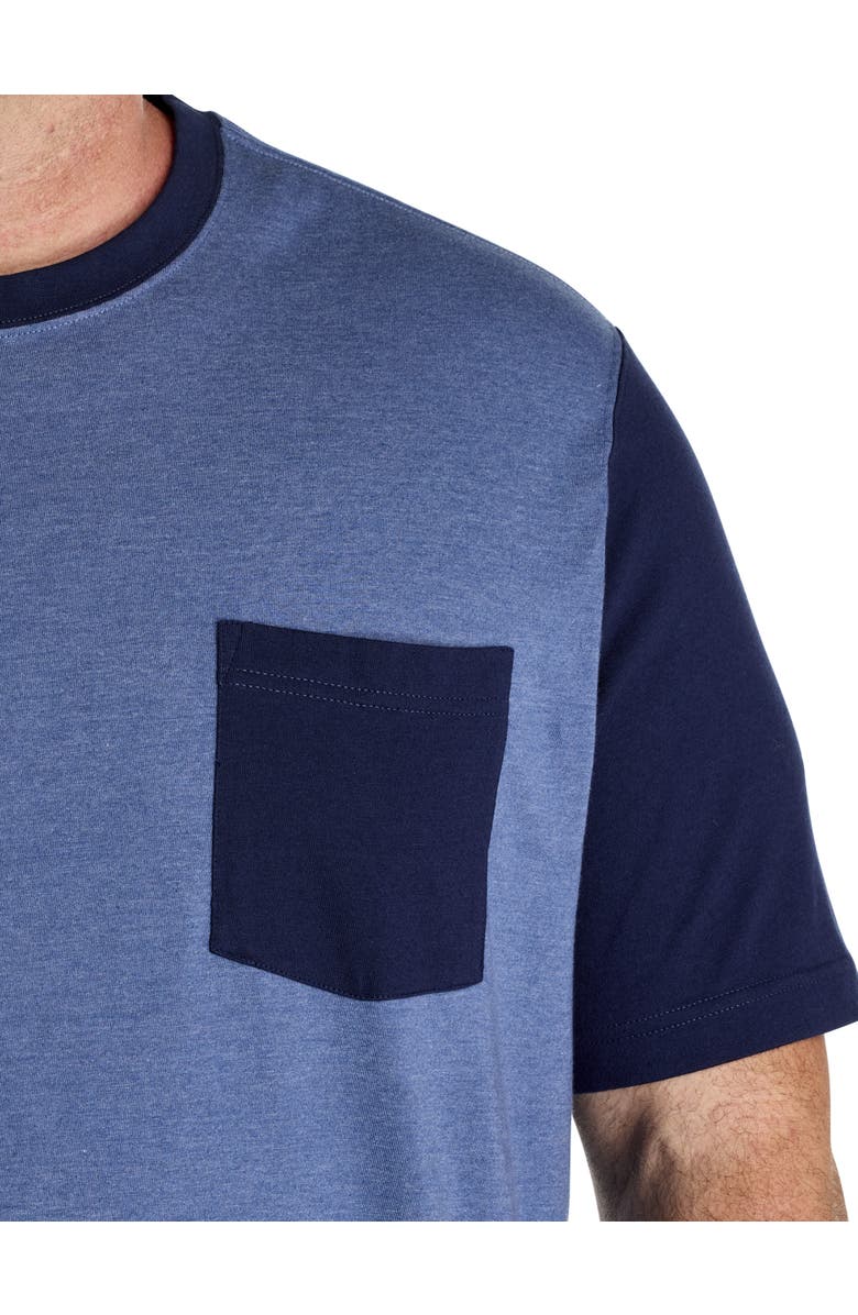 Harbor Bay by DXL Big & Tall Moisture-Wicking Pocket T-Shirt, Alternate, color, Bijou Blue Heather