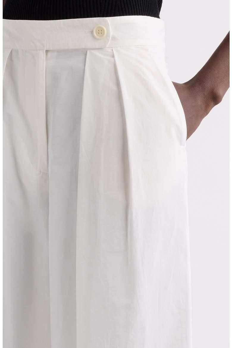 Pamplona Pleated Wide Leg Trousers, Alternate, color, WHITE