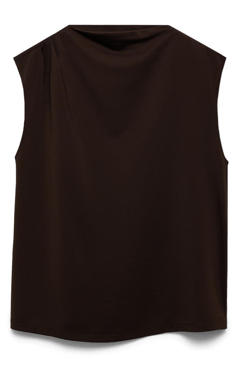 MANGO Draped Neck Sleeveless T-Shirt, Alternate, color,