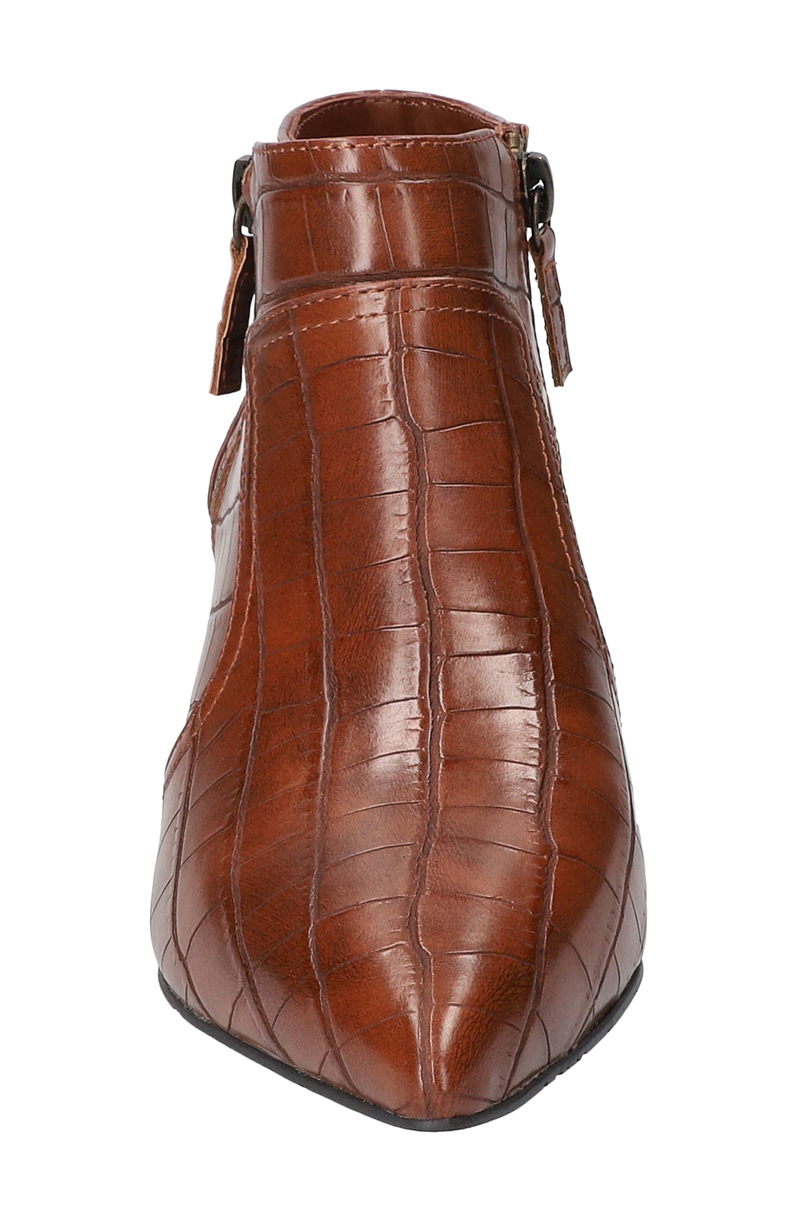 EASY STREET Annalee Kitten Heel Bootie, Alternate, color, Brown Croc