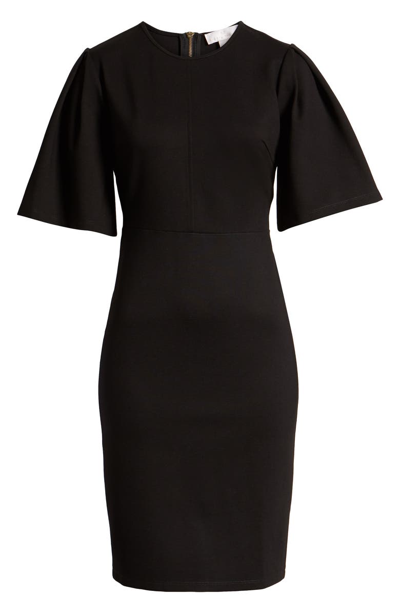 Rachel Parcell Flutter Sleeve Ponte Dress, Alternate, color, 