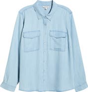 Liverpool Los Angeles Chambray Snap-Up Shirt