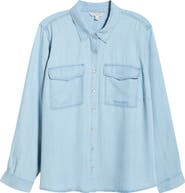 Liverpool Los Angeles Chambray Snap-Up Shirt