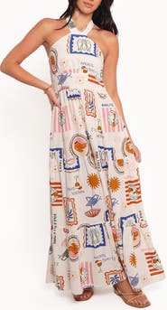 Petal & Pup Jelena Printed Maxi Halter Dress