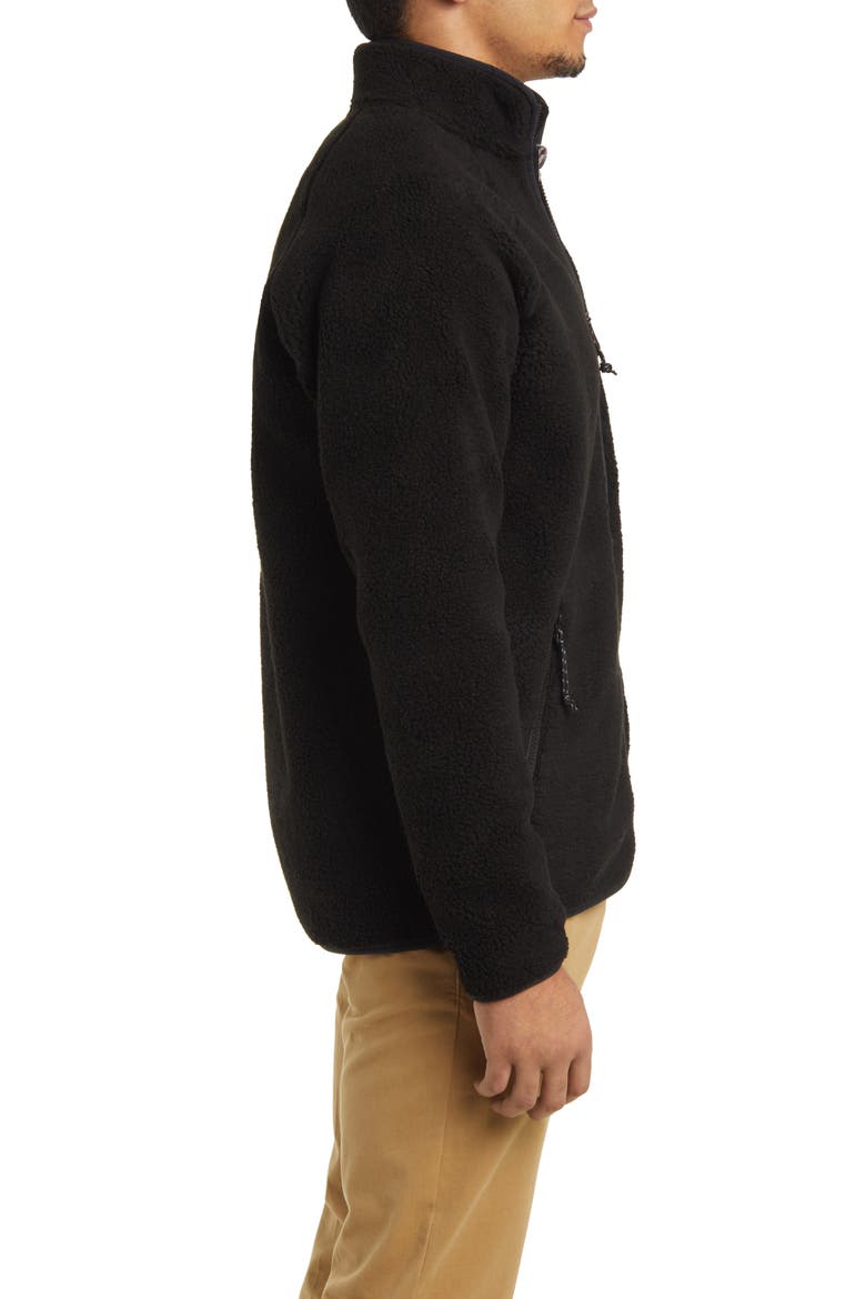 Vardag Pile Fleece Zip Jacket, Alternate, color, BLACK