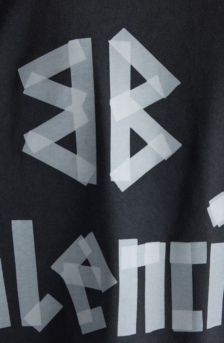 Balenciaga Medium Fit Tape Type Logo Graphic T-Shirt, Alternate, color, 1041 Faded Washed Black