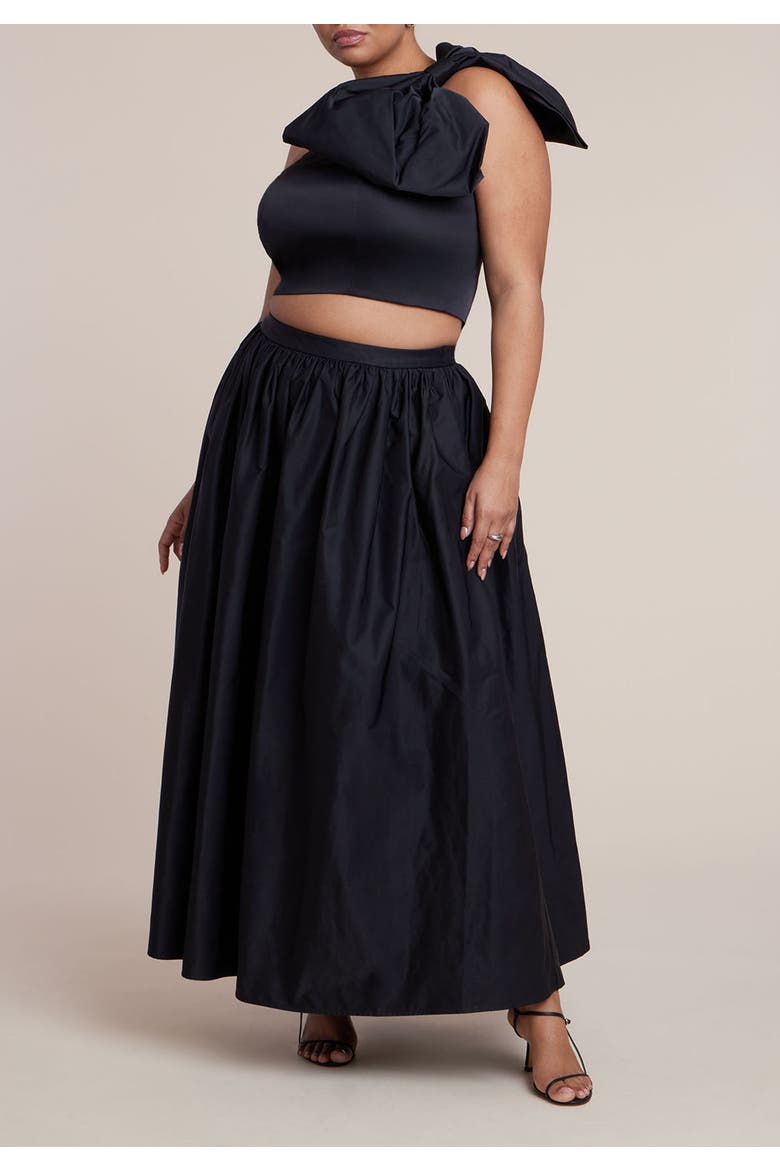 Crop Top With Large Bow, Alternate, color, BLACK ONYX