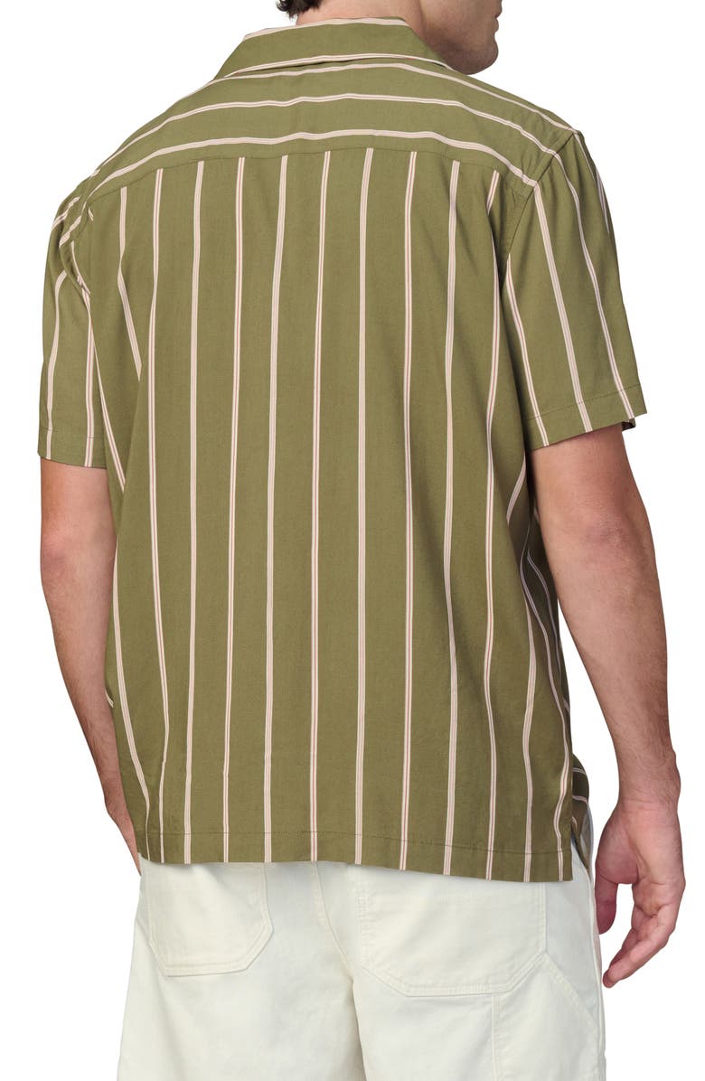Joe's Stripe Camp Shirt, Alternate, color, Olive Stripe