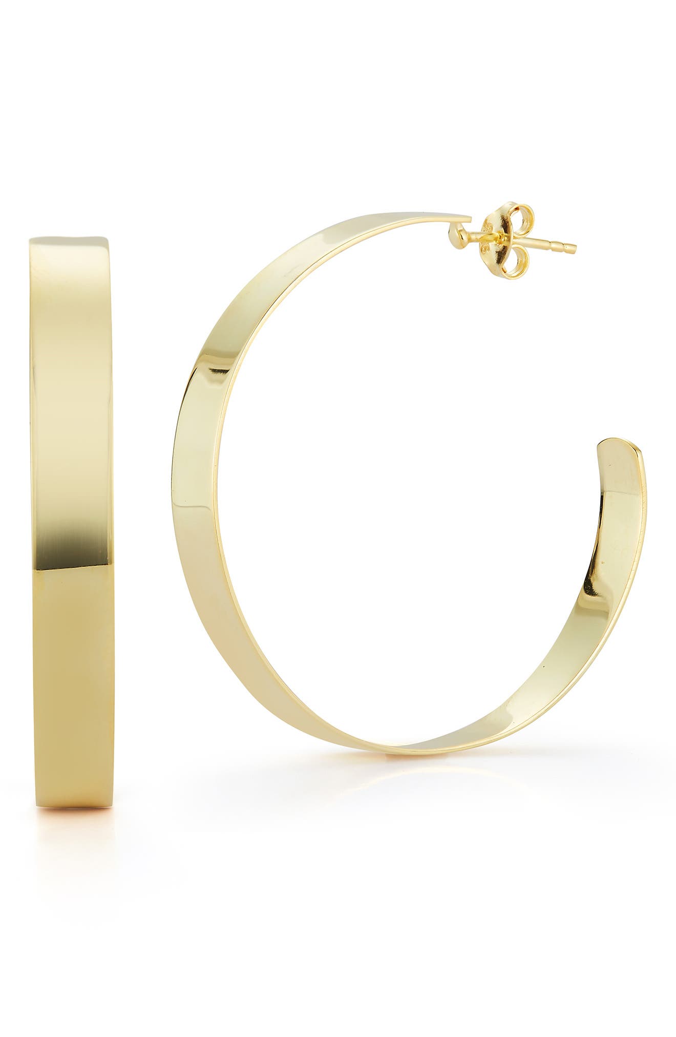Small Flat Hoop Earrings