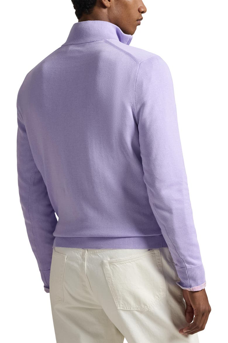 Cotton Quarter Zip Pullover, Alternate, color, PURPLE