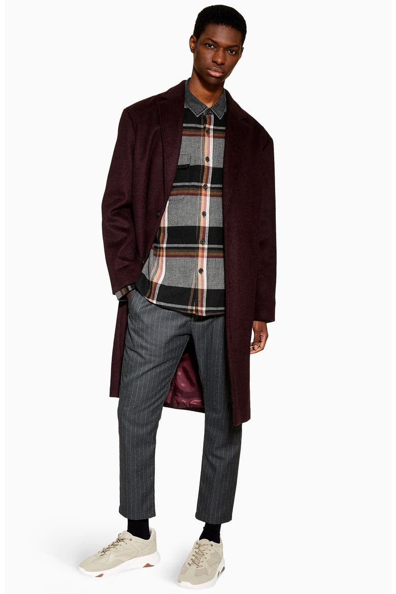Slim Fit Denim Collar Flannel Shirt, Alternate, color, GREY MULTI