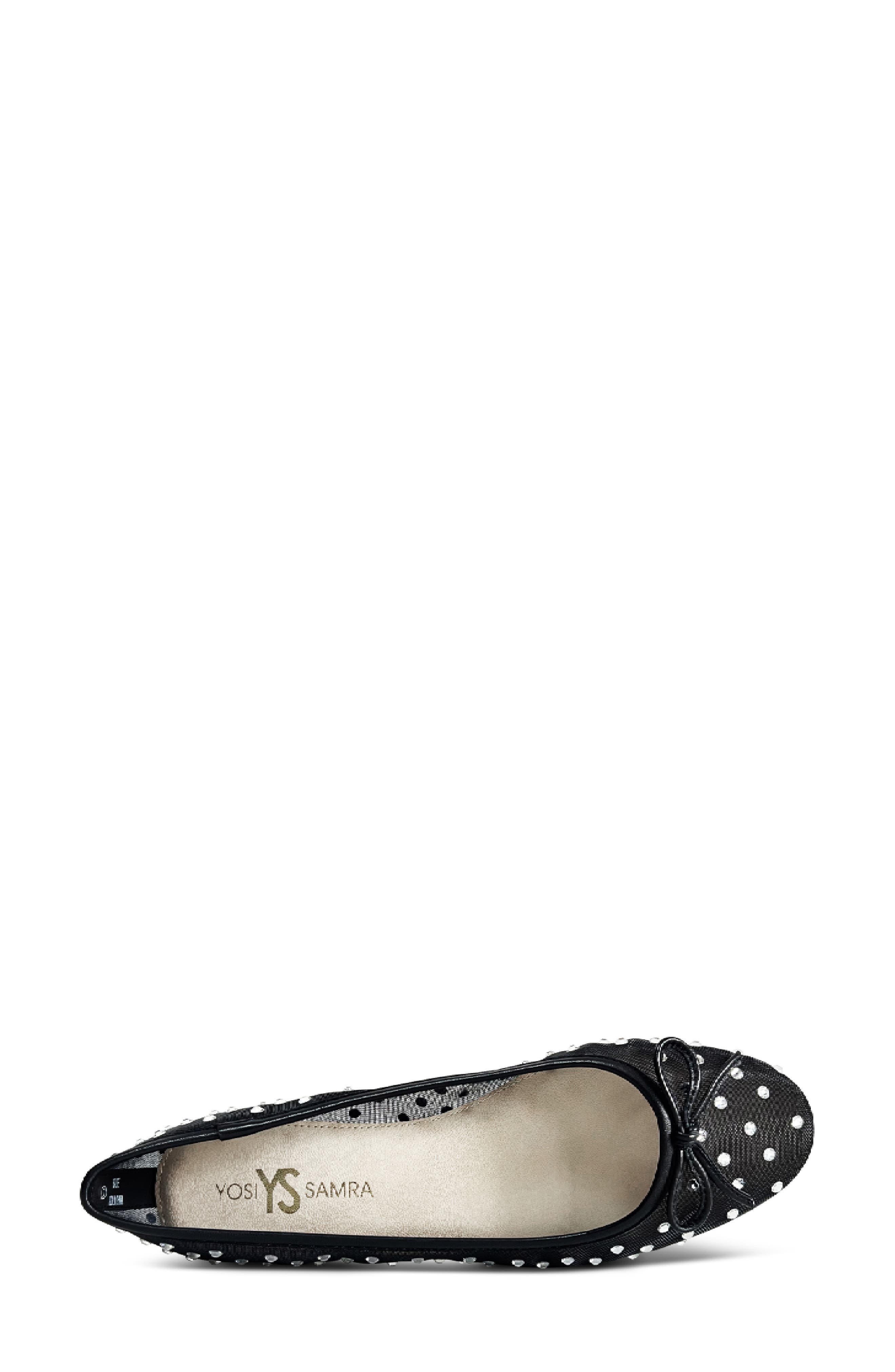 Yosi Samra Sadie Rhinestone Mesh Ballet Flat, Alternate, color, 
