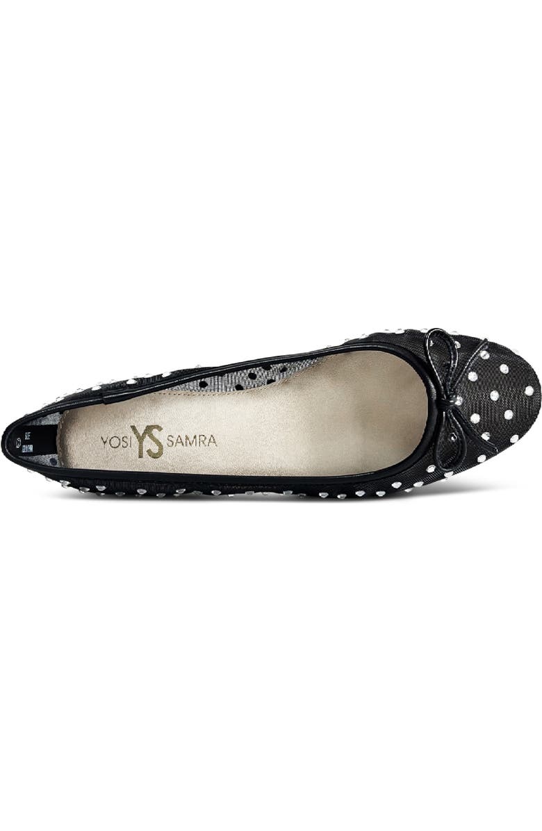 Yosi Samra Sadie Rhinestone Mesh Ballet Flat, Alternate, color,
