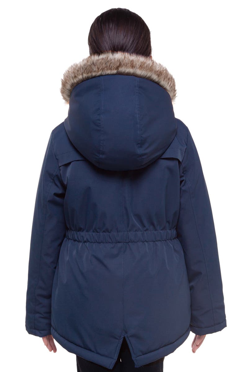 Rokka&Rolla Kids' Cozy Fleece-Lined Parka, Alternate, color, Navy