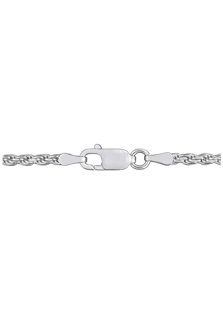 Diamond Cut Rope Chain Necklace, 2.30mm, Alternate, color, SILVER