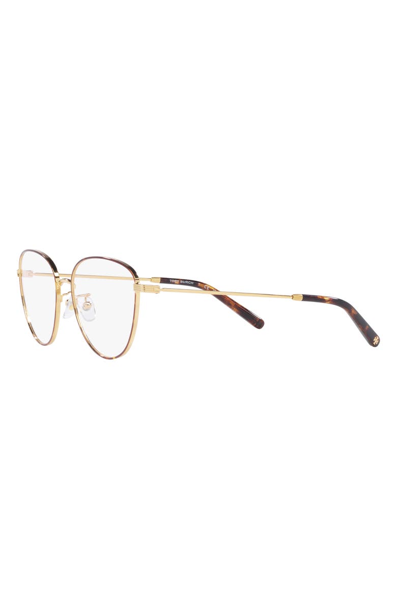 Tory Burch 54mm Oval Optical Glasses, Alternate, color,