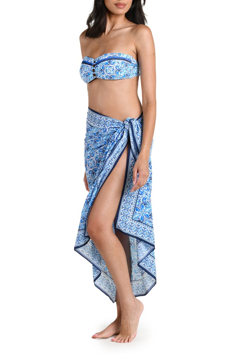 Costa Azul Cover-Up Sarong, Alternate, color, BLUE