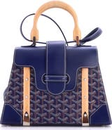 Pre-Owned Goyard Saigon Top Handle Bag Coated Canvas with Leather PM